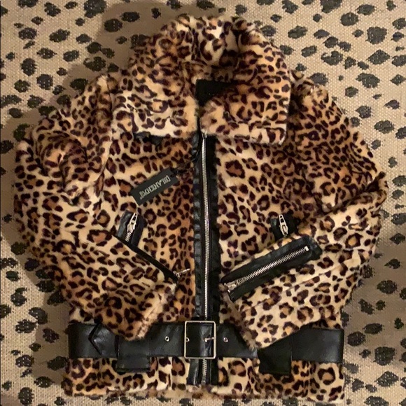 NWT Blank NYC Note To Self Faux Fur Biker Jacket - Picture 5 of 7